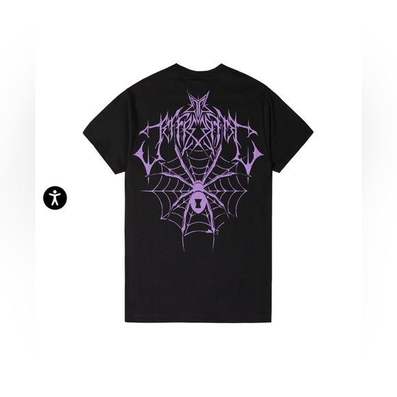 JEFFREE STAR LIMITED EDITION SHORT SLEEVE TEE SHIRT SPIDER WEB HALLOWEEN NWT XL - Picture 3 of 4
